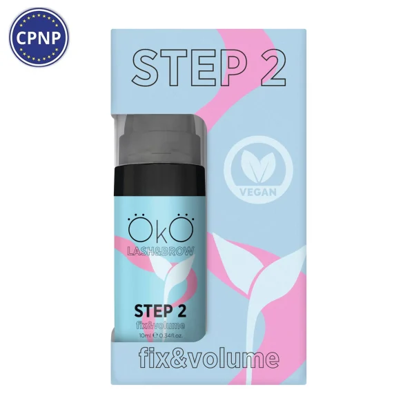 OKO - Means for laminating eyelashes and eyebrows STEP 2 FIX & VOLUME, 10 ml - למינציה לריסים גבות שלב 2 תיקון ונפח 10 מל