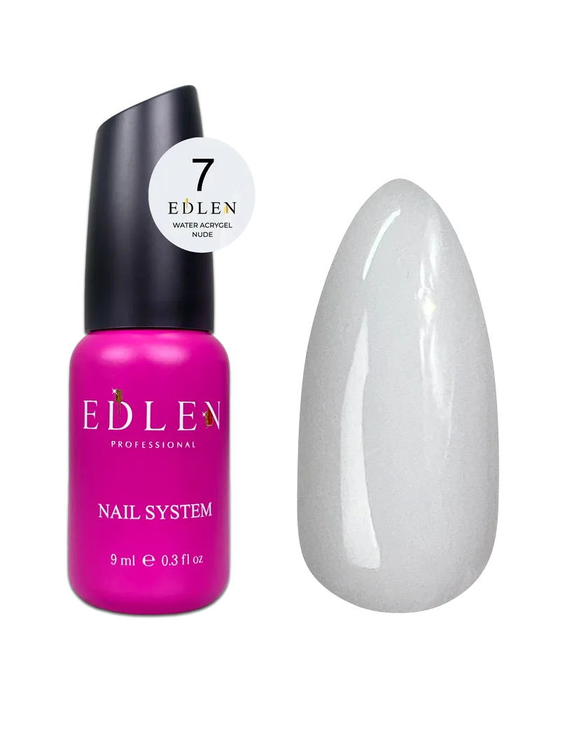 Акригель EDLEN - Water Acrygel Nude  No. 07-молочний щільний 9 ml