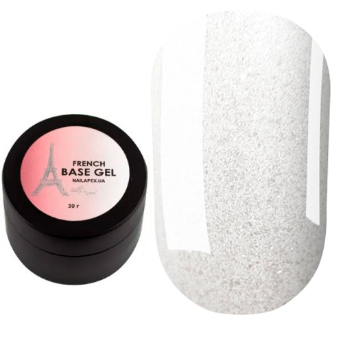 NAILAPEX - FRENCH BASE №8, CAMOUFLAGE BASE Glitter, 30ml - כאבר פרנץ' בייס גליטר 08