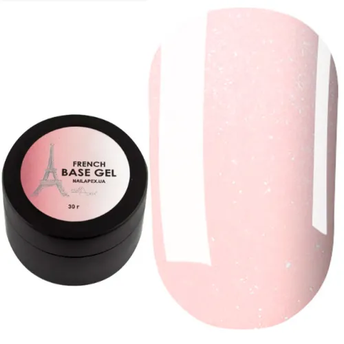 NAILAPEX - FRENCH BASE №9, CAMOUFLAGE BASE Glitter, 30ml - כאבר פרנץ' בייס גליטר 09