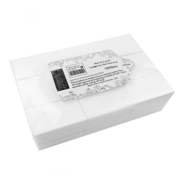 Starlet Professional lint-free napkins 6x4 cm 1000 pcs white - מפיות ללא מוך 6x4 ס"מ 1000 יח' לבן