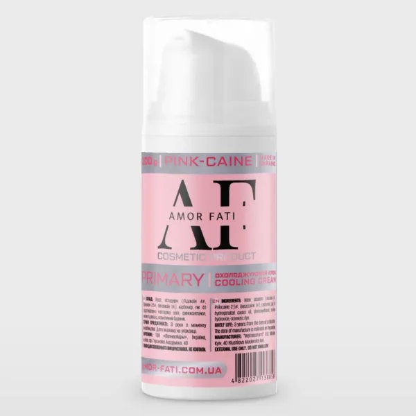 AMOR-FATI - Primary anesthesia PINK-CAINE - anesthetic cream 100 gr - קרם הרדמה ראשוני ורוד 100 גרם