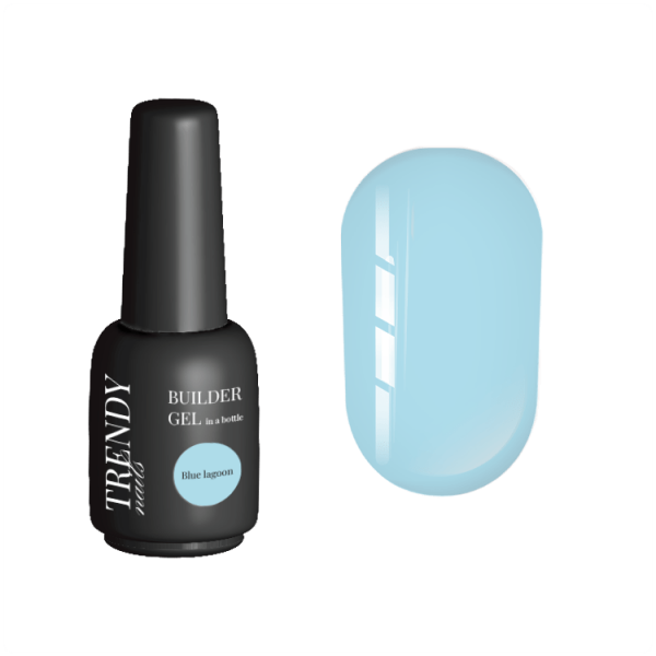 TRENDY - Builder Gel in a bottle Blue lagoon 15 ml - ג'ל בנייה בקבוק 15 מל צבע כחול שמיים
