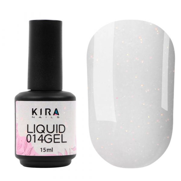 Kira Nails Liquid Gel 014, 15 ml - ג'ל לבנייה נוזלי בבקבוק 15 מל - מס, 014