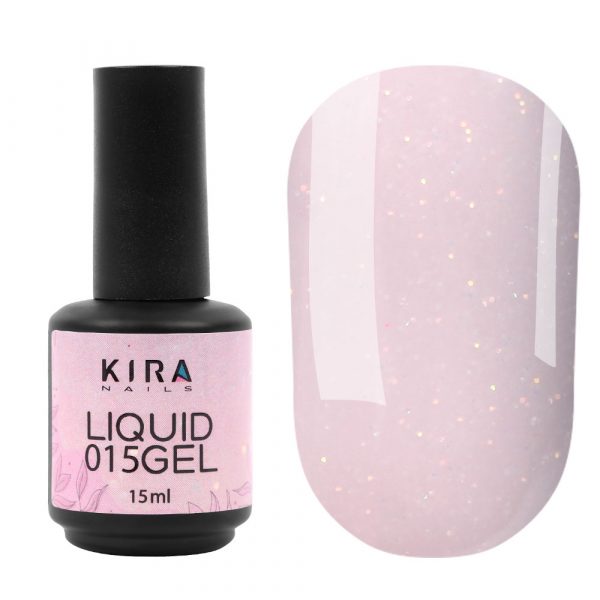 Kira Nails Liquid Gel 015, 15 ml - ג'ל לבנייה נוזלי בבקבוק 15 מל - מס, 015