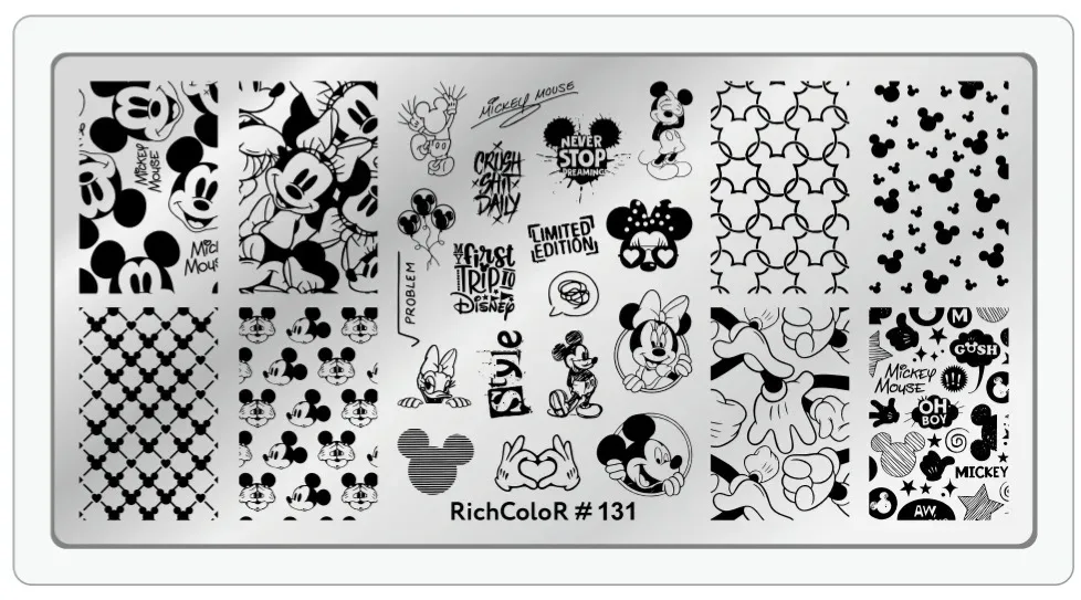 Stamping Nail Art Plate RichColor 131
