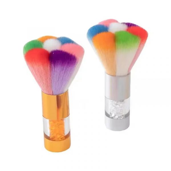 Dust brush rainbowstone - מברשת אבק למניקור אבנים צבעוני