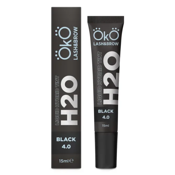OKO - Paint for eyebrows and eyelashes Liquid Hybrid Tint H20 Black 4.0, 15 ml - צבע לגבות וריסים היברידי 15 מל צבע - שחור 4.0