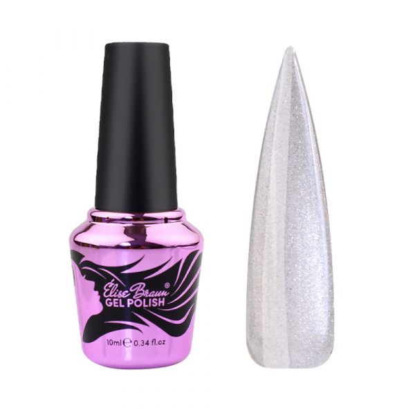 Elise Braun - Gel polish Korean Cat 01 silver 10 ml - לק ג'ל עין החתול קוריאנית 10 מל צבע כסף - מס, 01