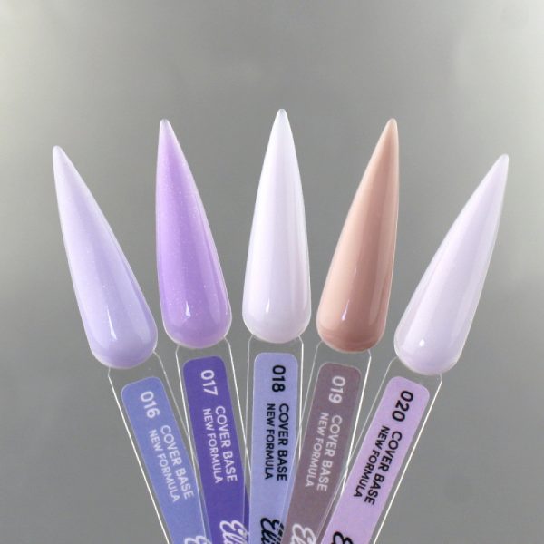 Elise Braun -  Cover Base New Formula No, 20 10 ml, pale purple pearl shimmer - כאבר בייס 10 מל צבע סגול עם שימר פנינה - מס' 20 - Image 2