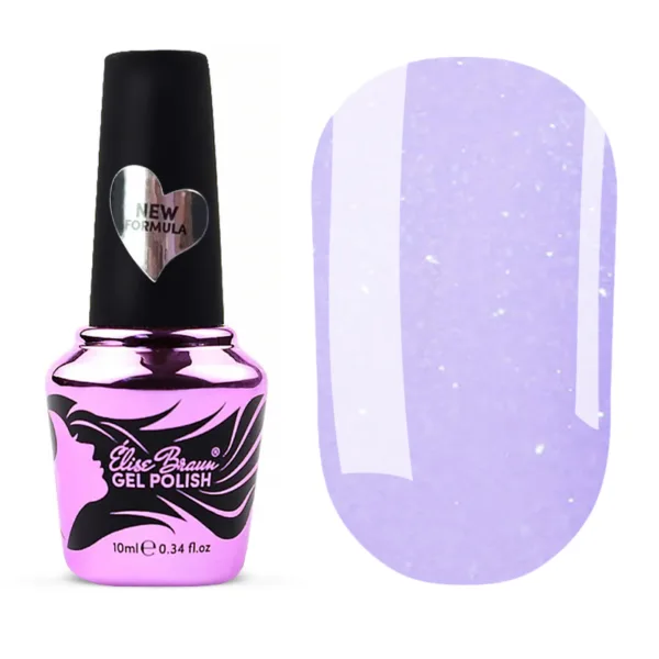 Elise Braun -  Cover Base New Formula No, 17  10 ml, Lilac With shimmer  - כאבר בייס 10 מל צבע לילך שימר - מס' 17