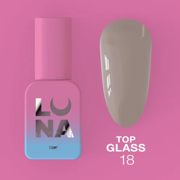LUNA MOON - Топ для гель-лаку Top Glass №18 13ml