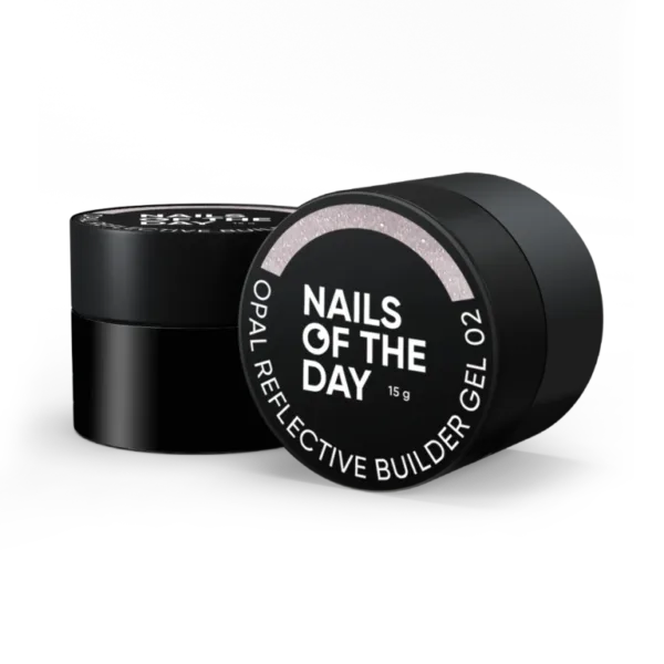 NAILSOFTHEDAY - Opal Reflective builder gel 15 g , 02 будівельний гель з опаловим блиском та світловідбиваючими частинами