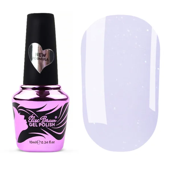 Elise Braun -  Cover Base New Formula No, 20 10 ml, pale purple pearl shimmer - כאבר בייס 10 מל צבע סגול עם שימר פנינה - מס' 20