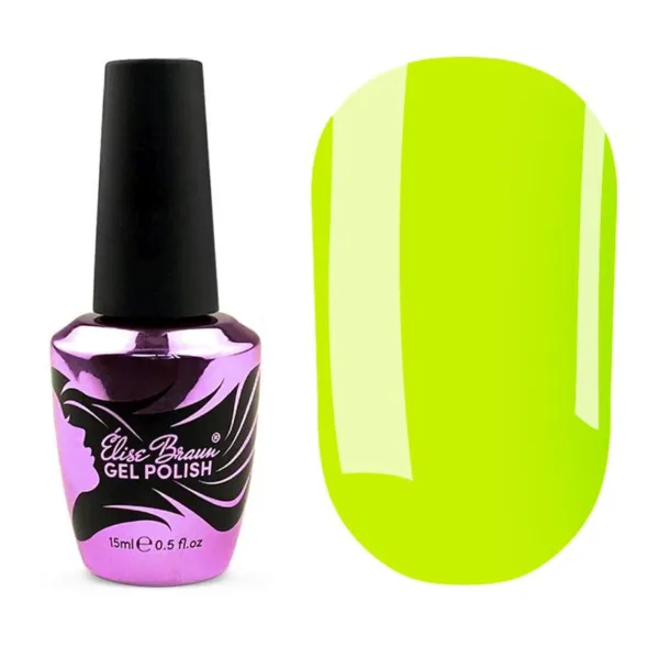 Elise braun - Liquid poly gel no. 20 lemon-yellow. 15 ml - 020 - 'ג'ל בנייה פוליג'ל נוזלי בבקבוק 15 מל מס