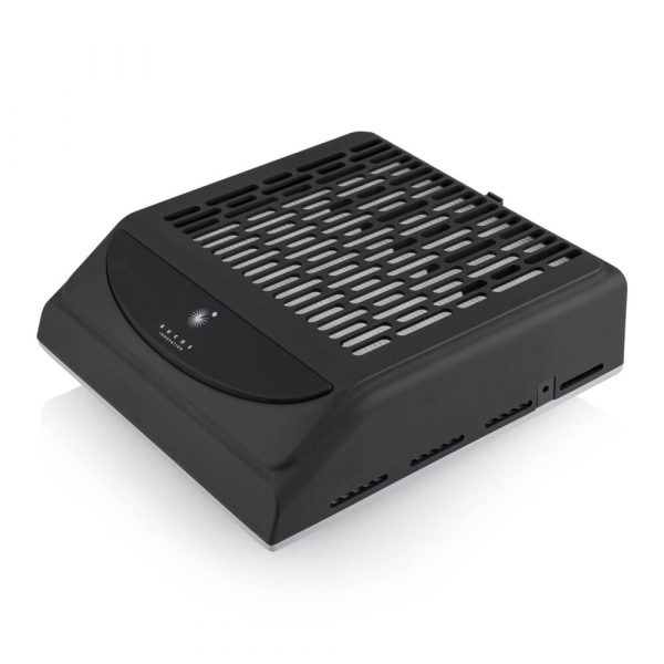 BUCOS - Hood for manicure with HERA filter CYCLONE V2 on 100W BLACK with USB port - שואב אבק למניקור CYCLONE V2 שחור