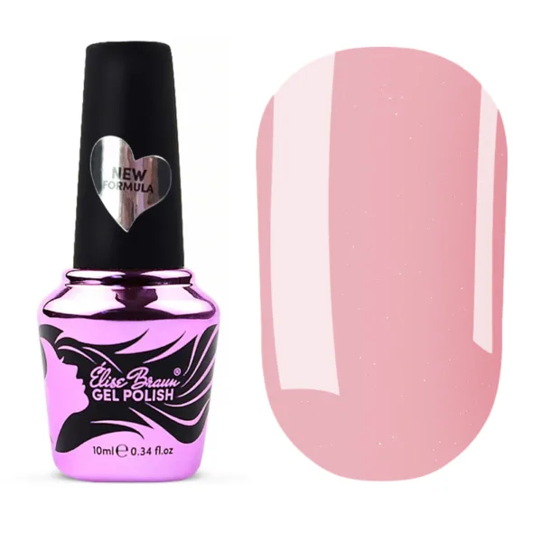 Elise Braun - Cover Base New Formula  No, 21 pale pink with shimmer 10 ml, - כאבר בייס 10 מל ורוד בהיר עם שימר - מס' 21