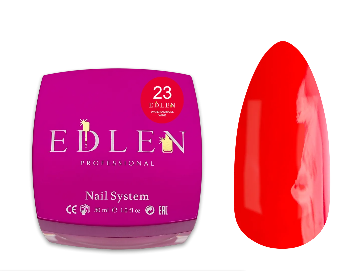 Акригель EDLEN - Water Acrygel Wine  30 ml. No. 23
