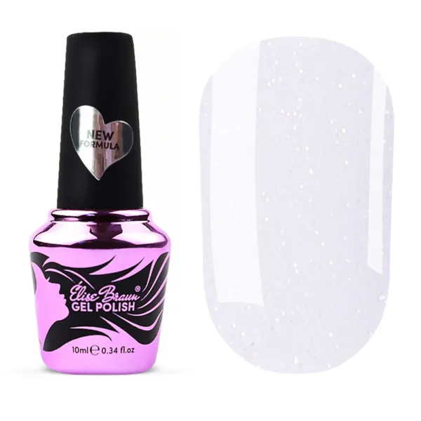 Elise Braun -  Cover Base New Formula No, 23 10 ml, milky with opal shimmer  - כאבר בייס 10 מל צבע חלבי עם שימר אופל - מס' 23