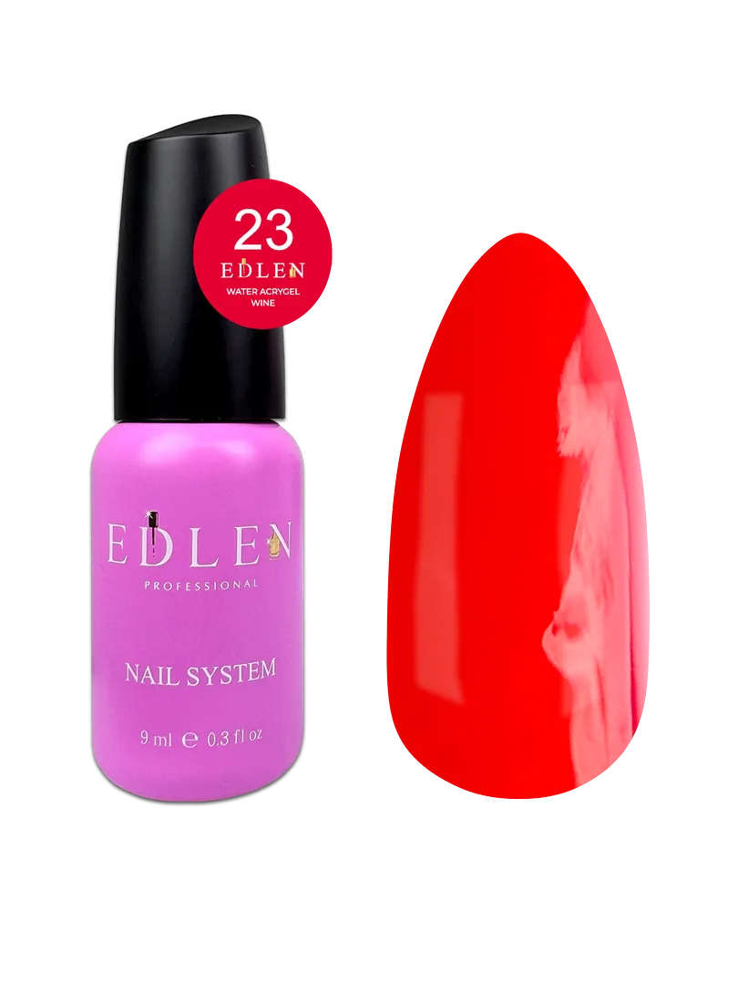 Акригель EDLEN - Water Acrygel Wine  9 ml. No. 23