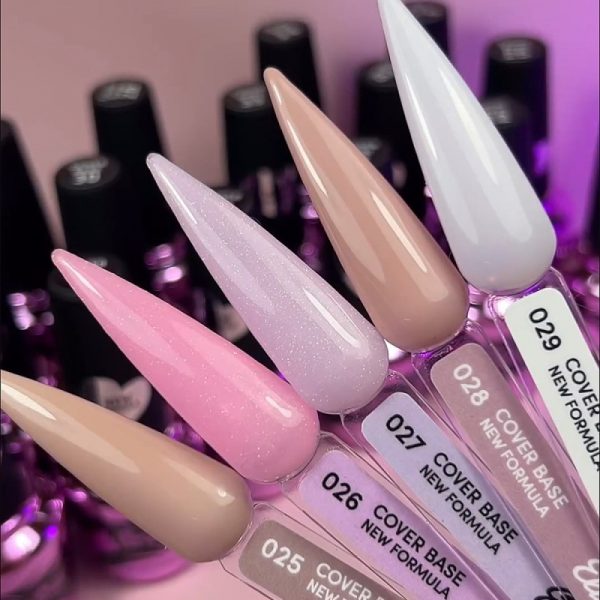 Elise Braun - Cover Base New Formula No, 27 10 ml, pale pink with opal shimmer  - כאבר בייס 10 מל צבע ורוד בהיר עם שימר אופל - מס' 27 - Image 2