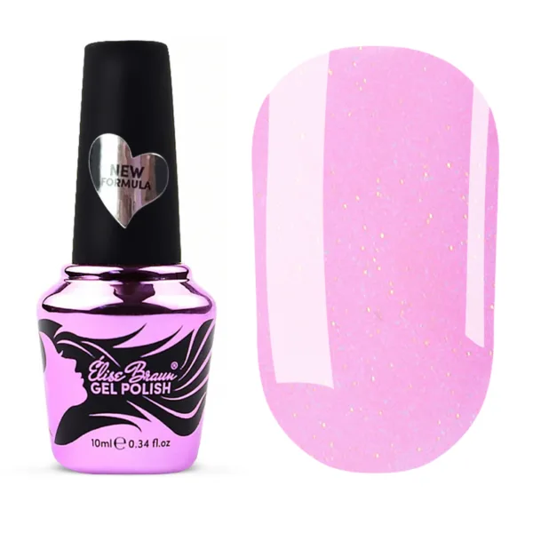 Elise Braun - Cover Base New Formula No, 26 10 ml, pink with opal shimmer  - כאבר בייס 10 מל צבע ורוד עם שימר אופל - מס' 26