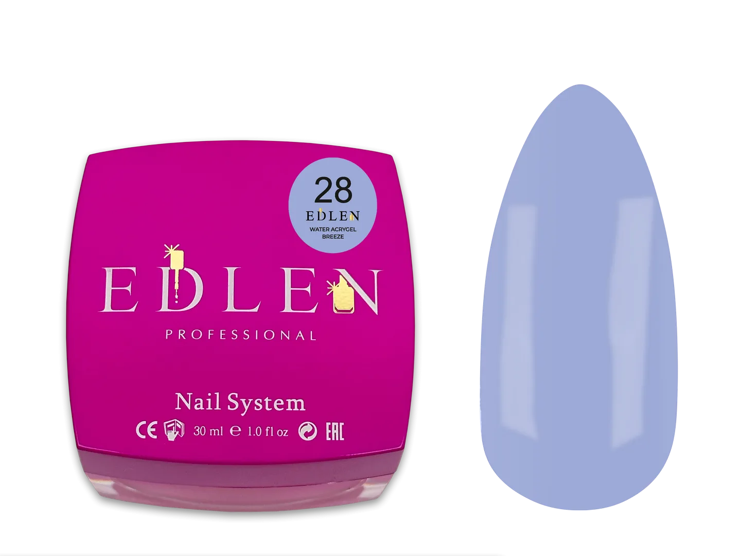 Акригель EDLEN - Water Acrygel Provence 30 ml. No. 28