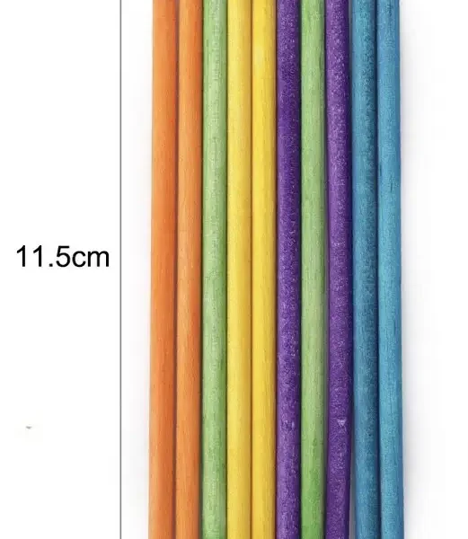 Wood pusher 11.5 cm 100 pcs  COLOR  מקלות עץ למניקור צבעוני 100 יחידות - Image 2