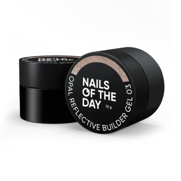 NAILSOFTHEDAY - Opal Reflective builder gel 15 g , 03 будівельний гель з опаловим блиском та світловідбиваючими частинами