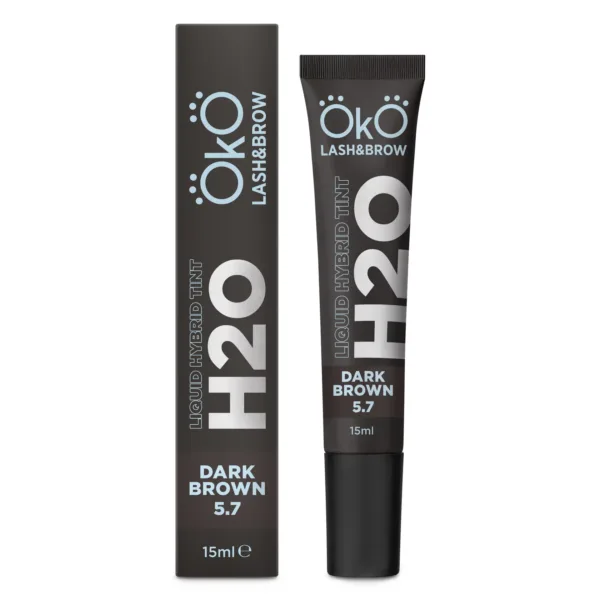 OKO - Paint for eyebrows and eyelashes Liquid Hybrid Tint H20 Dark Brown 5.7, 15 ml - צבע לגבות וריסים היברידי 15 מל צבע - חום כהה 5.7