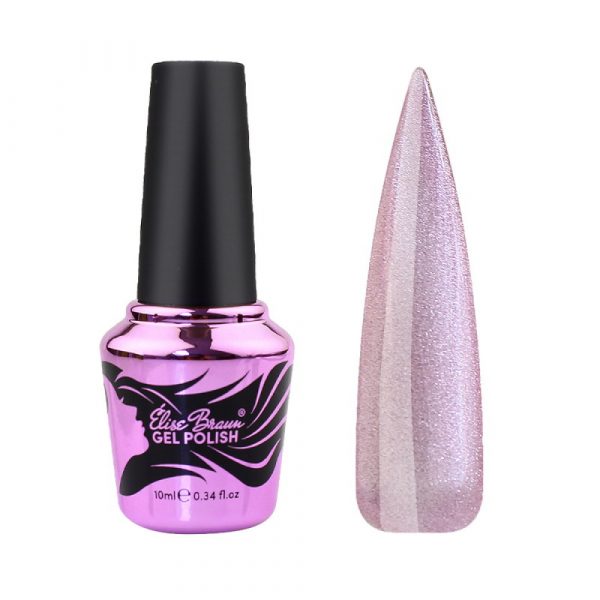 Elise Braun - Gel polish Korean Cat 03 pale pink 10 ml - לק ג'ל עין החתול קוריאנית 10 מל צבע ורוד חיוור - מס, 03