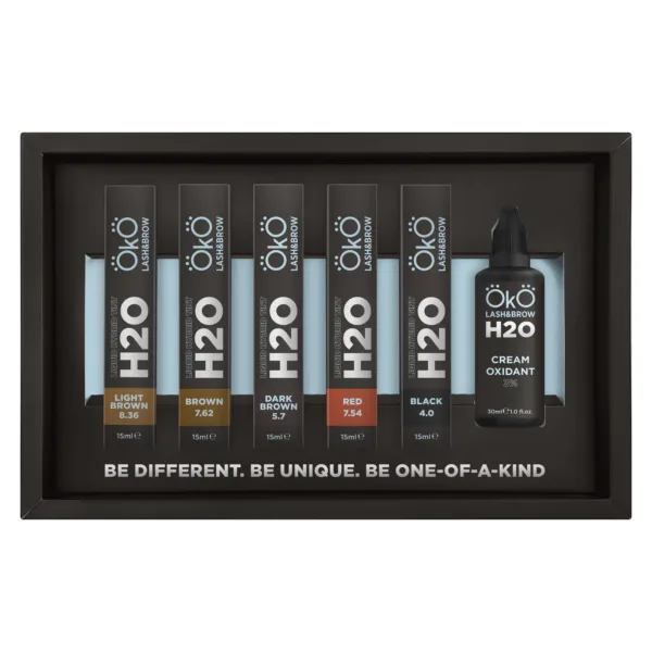 OKO - Set of paint for eyebrows and eyelashes Liquid Hybrid Tint H2O with oxidizer - סט צבע לגבות וריסים היברידי עם מחמצן - Image 4