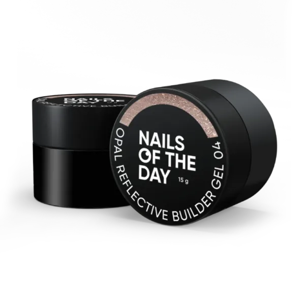 NAILSOFTHEDAY - Opal Reflective builder gel 15 g , 04 будівельний гель з опаловим блиском та світловідбиваючими частинами