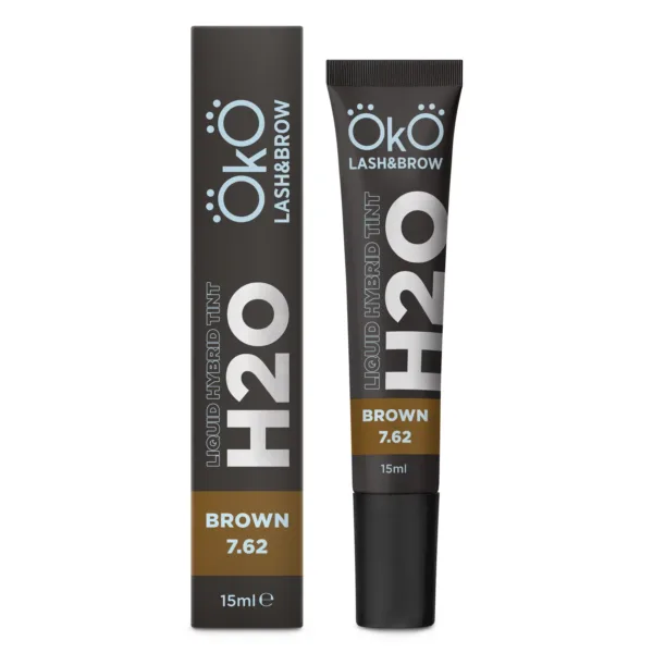 OKO - Paint for eyebrows and eyelashes Liquid Hybrid Tint H20 Brown 7.62, 15 ml - צבע לגבות וריסים היברידי 15 מל צבע - חום 7.62