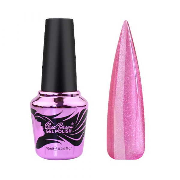 Elise Braun - Gel polish Korean Cat 04 pink berry 10 ml - לק ג'ל עין החתול קוריאנית 10 מל צבע ברי ורוד - מס, 04