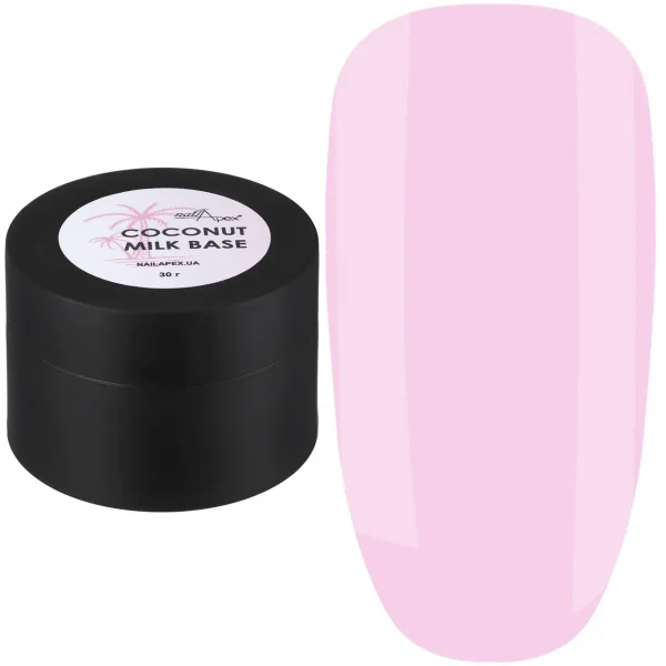 NAILAPEX - Base Coconut Milk camouflage (milk-pink) 30 ml - בייס כאבר קוקוס 30 מל צבע ורוד חלבי
