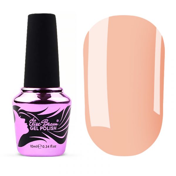 Elise Braun Gel polish Powder No. 06 10 ml, soft peach, - לק ג'ל פודרה 10 מל צבע אפרסק רך - מס, 06
