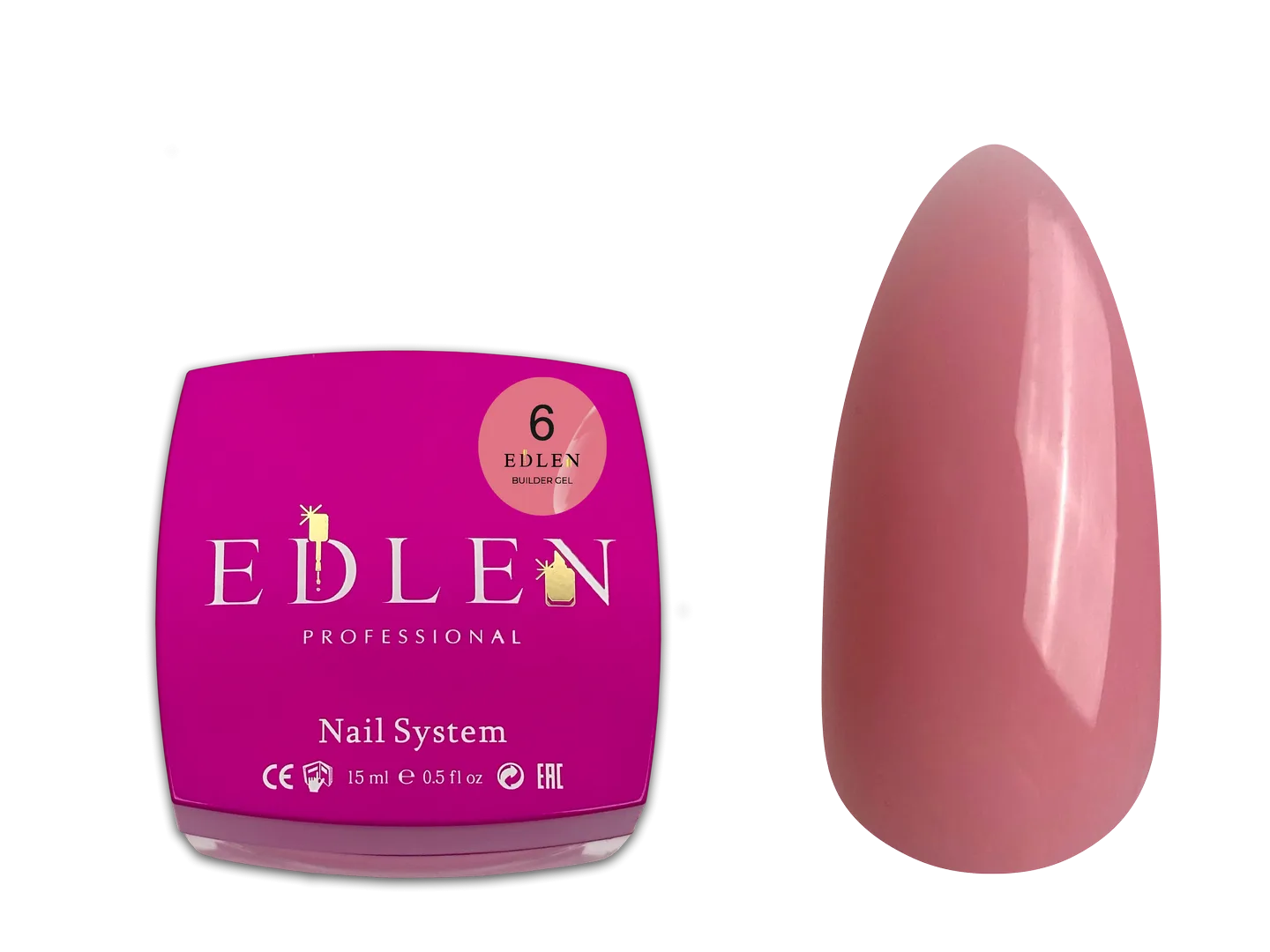 Моделюючий гель EDLEN - Gel for building 15 ml, Peony № 06