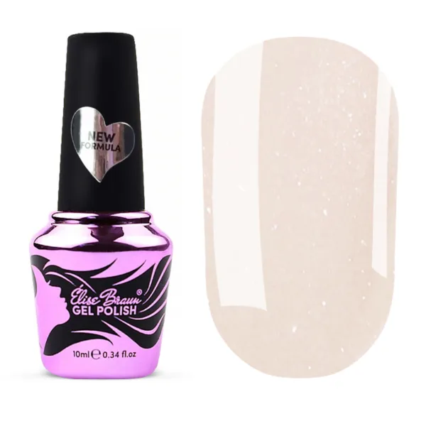 Elise Braun - Cover Base New Formula No, 06 10 ml, Beige With shimmer  - כאבר בייס 10 מל בז' שימר - מס' 06