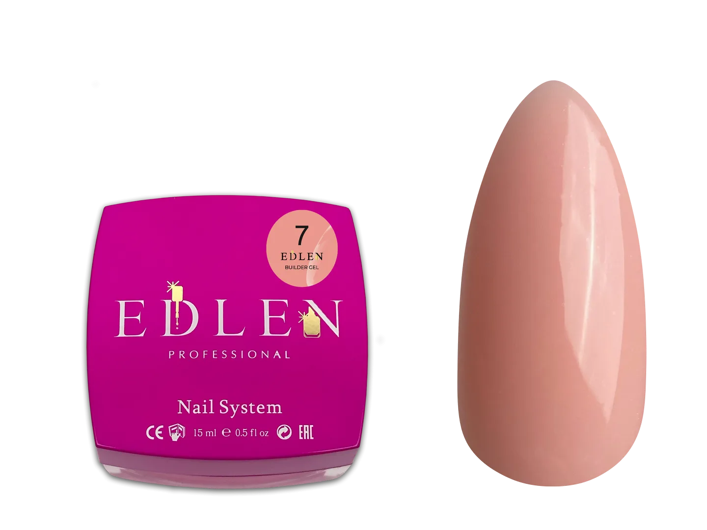 Моделюючий гель EDLEN - Gel for building 15 ml, Tea Rose № 07