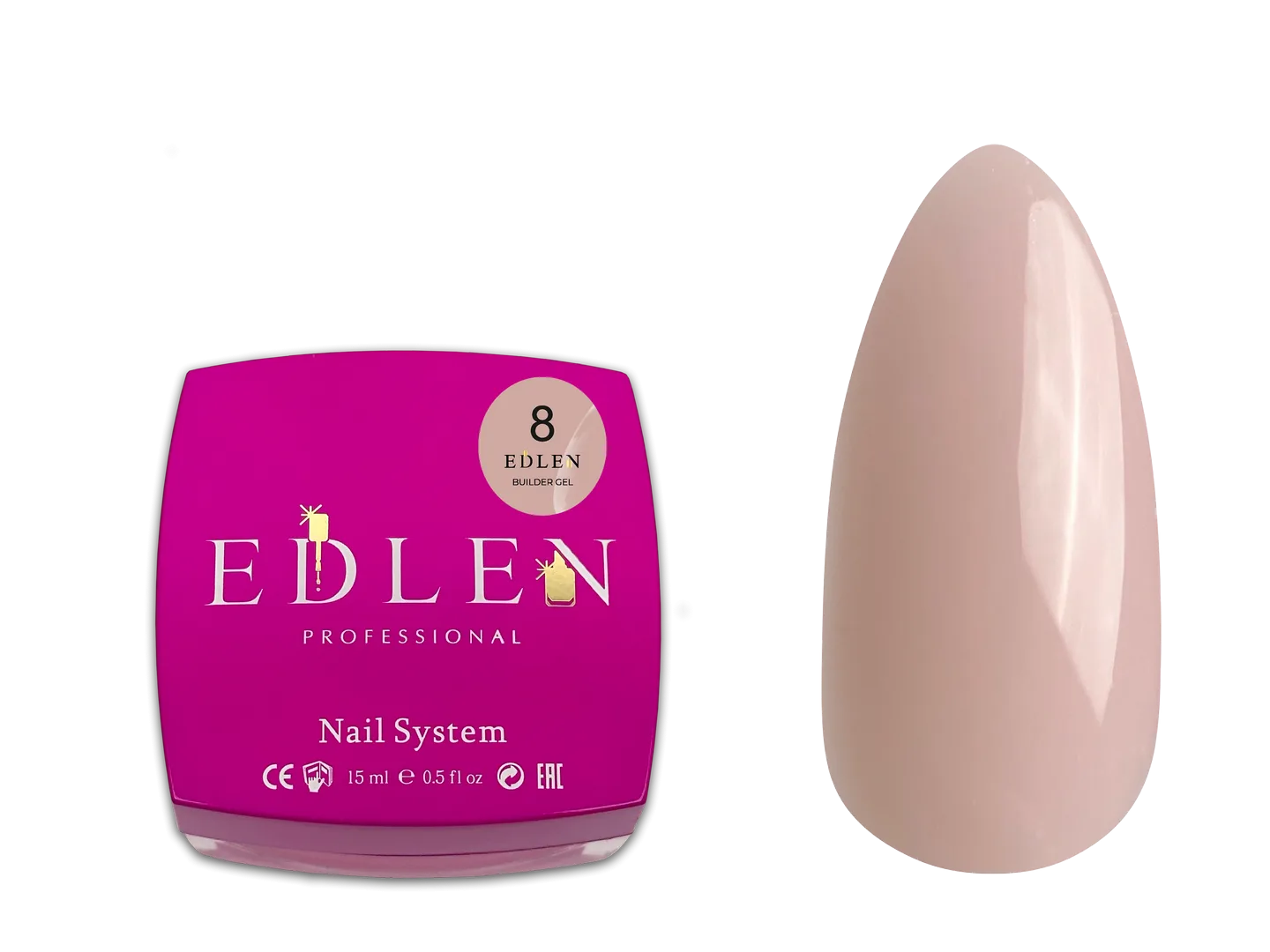 Моделюючий гель EDLEN - Gel for building 15 ml, Nude № 08