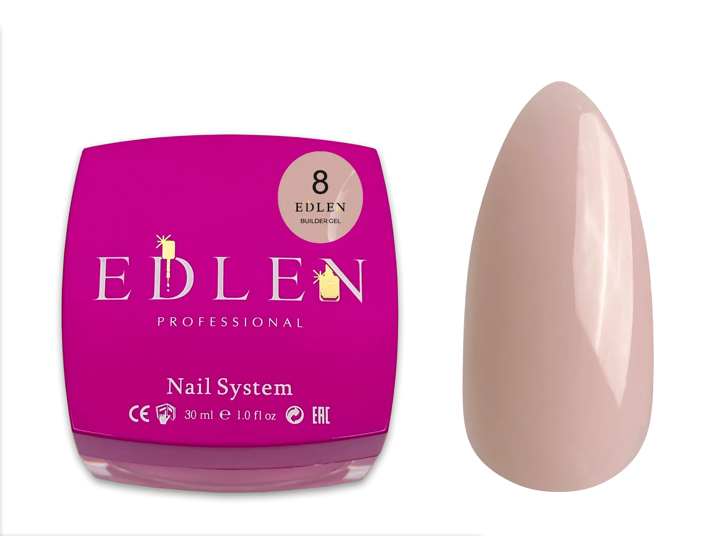 Моделюючий гель EDLEN - Gel for building 30 ml, Nude № 08