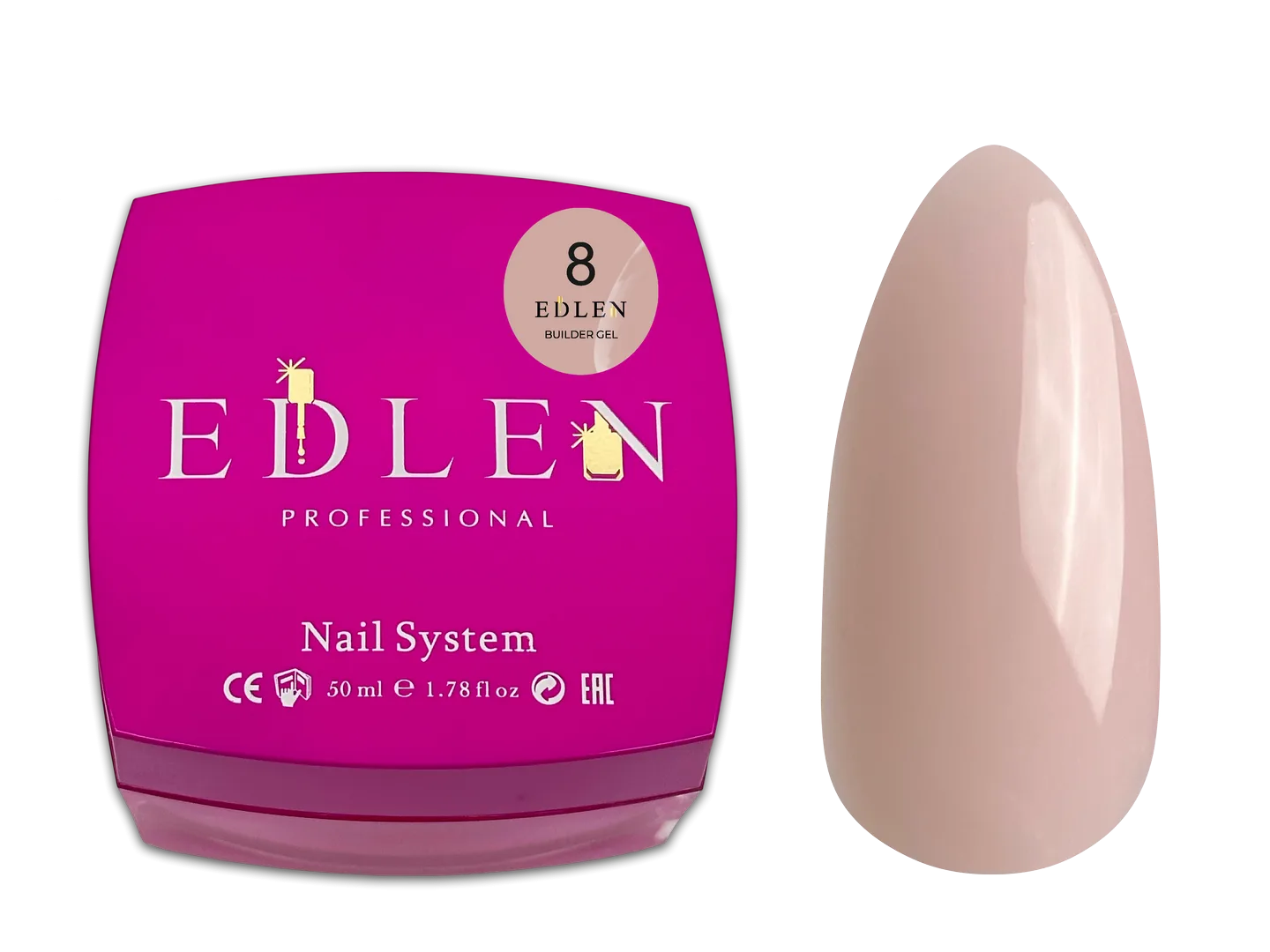 Моделюючий гель EDLEN - Gel for building 50 ml, Nude № 08