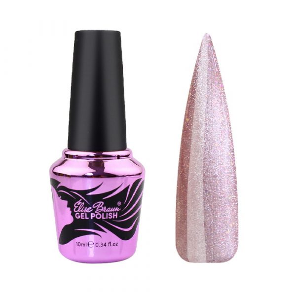 Elise Braun - Gel polish Korean Cat 09 pale pink with pearl 10 ml - לק ג'ל עין החתול קוריאנית 10 מל צבע ורוד בהיר עם פנינה - מס, 09