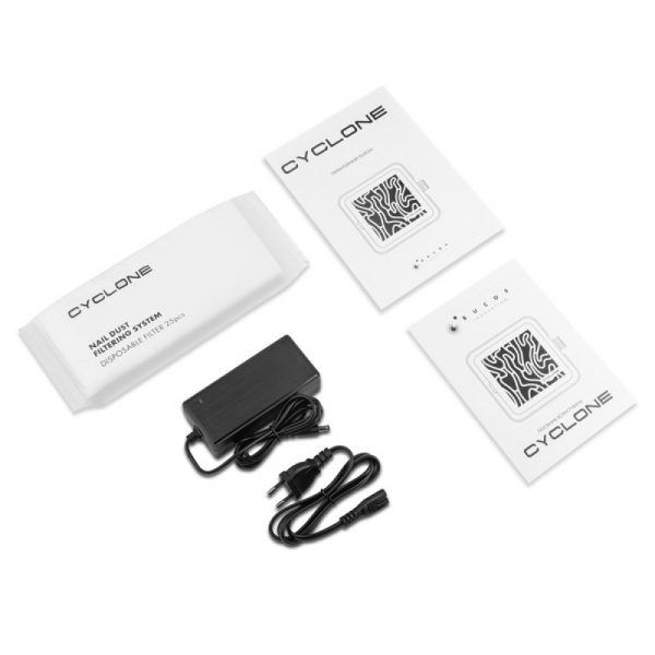 Bucos - Hood for manicure and pedicure Cyclone X 2 Silver with HERA filter 72 W - שואב אבק למניקור - Cyclone X 2 72 W כסוף - Image 3