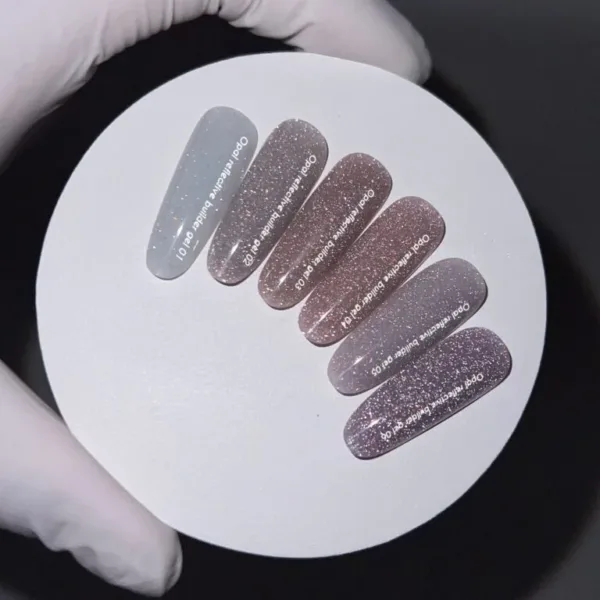NAILSOFTHEDAY - Opal Reflective builder gel 15 g , 03 будівельний гель з опаловим блиском та світловідбиваючими частинами - Image 3