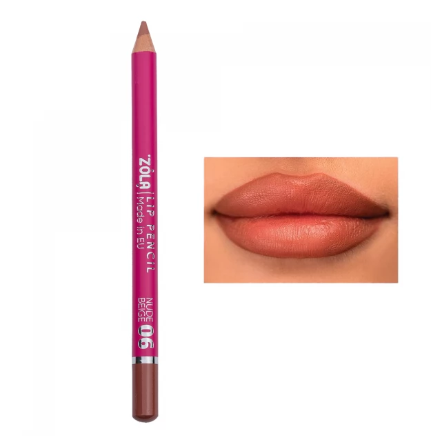 ZOLA - Lip Pencil 06 Nude Beige - עיפרון שפתיים - ניוד בז' 06