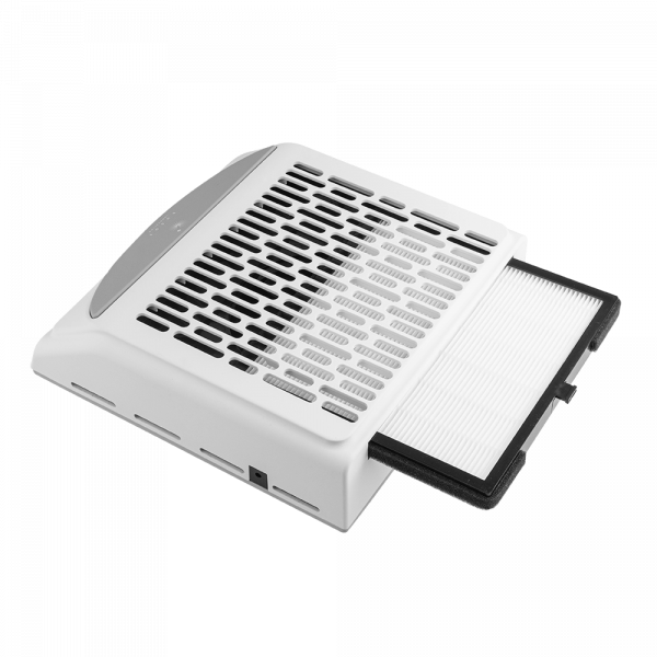 BUCOS - Hood for manicure with HERA filter CYCLONE V2 on 100W WHITE with USB port - שואב אבק למניקור CYCLONE V2 לבן - Image 2