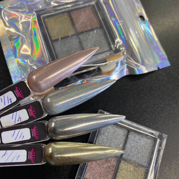 Mirror powder 4 in 1 (silver, pink, gold, holographic) - Image 2