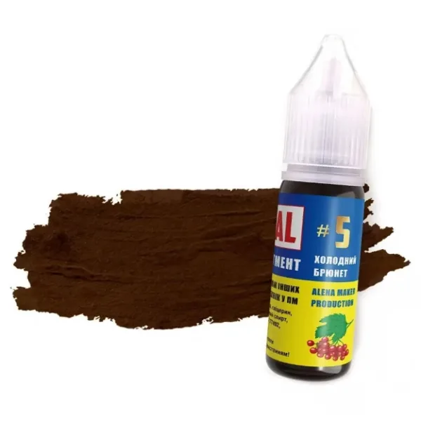 The Mineral - Set of pigments for permanent makeup The Mineral, 5 pcs + thinner - סט פיגמנטים לאיפור קבוע ה-5 יח' + מדלל - Image 3